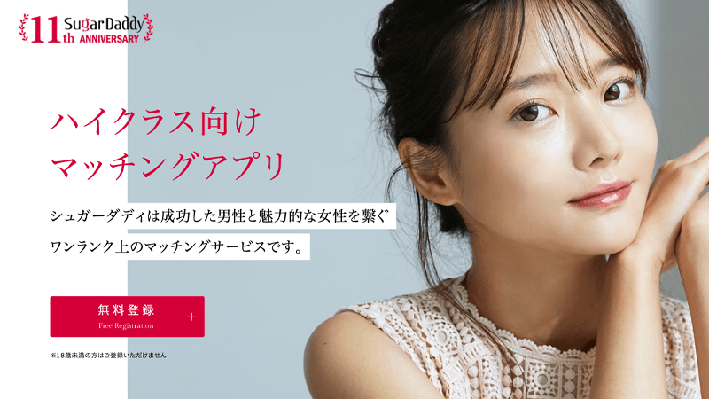 SugarDaddyの特徴をまとめた画像